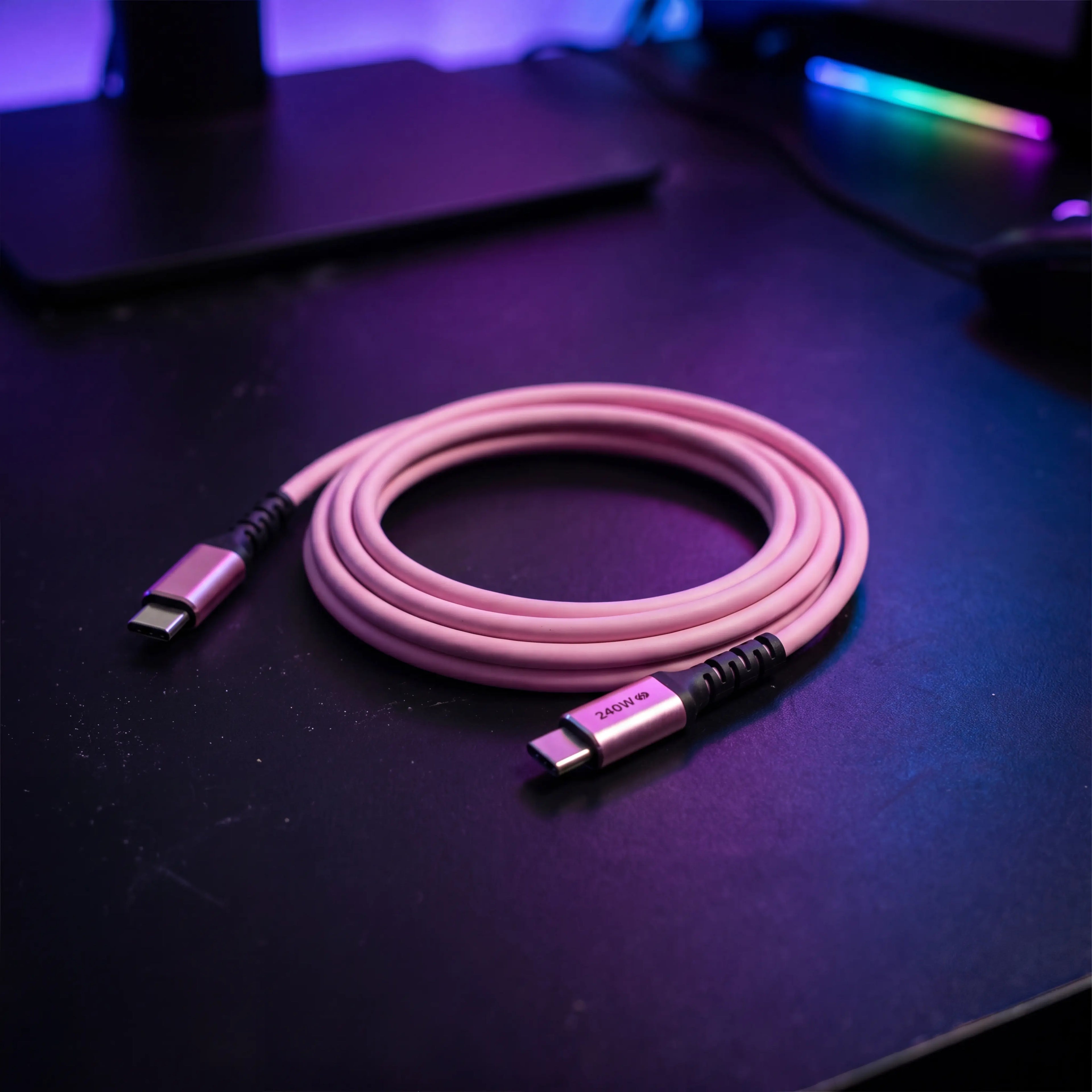 240W USB-C Fast Charging Cable - MacBook & iPhone Compatible