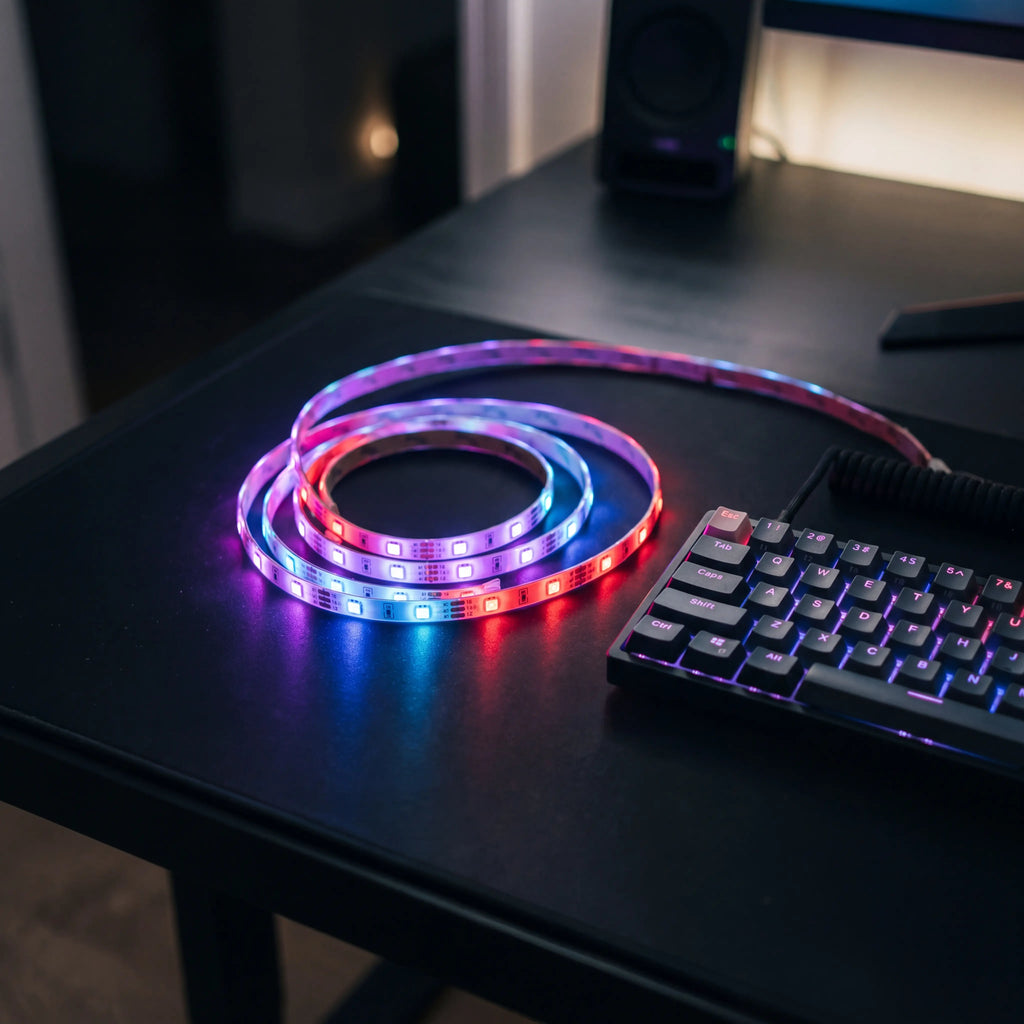 Ambient RGB LED Strip Lights w/ Music Sync, 16M Colours