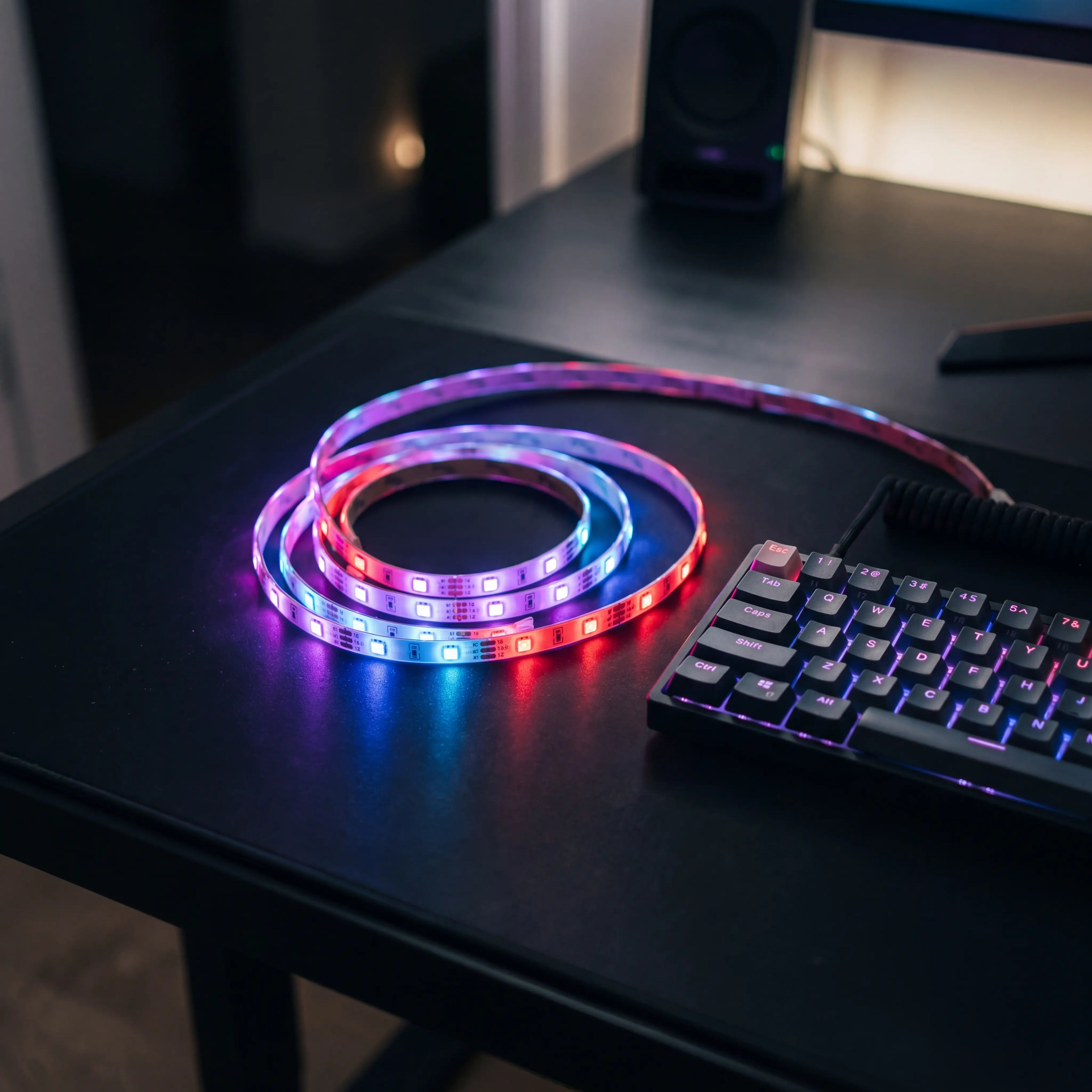 Ambient RGB LED Strip Lights w/ Music Sync, 16M Colours