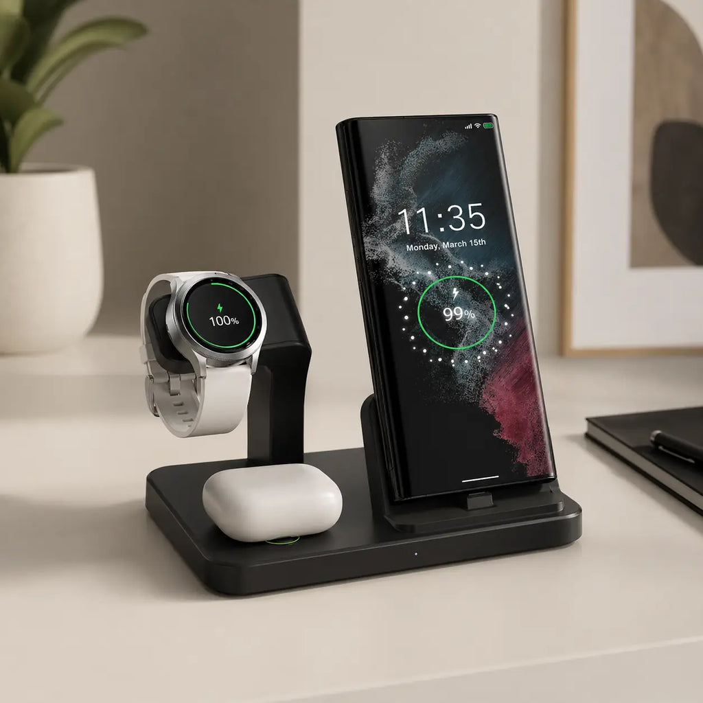 3-in-1 Wireless Charging Station - Samsung, Galaxy Watch & Earbuds
